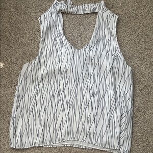 Waverly Grey Ivory Top with Black Accents